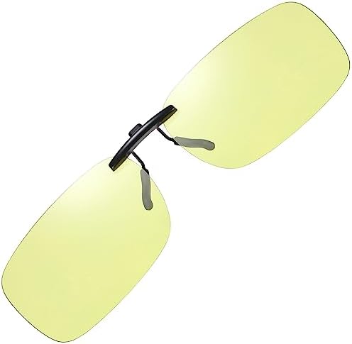 AoHeng Day Night Clip on Sunglasses for Night Driving over