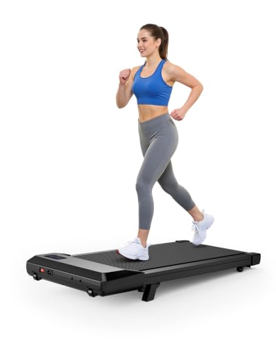 Superun Walking Pad mit Steigung, APP KI-Trainer, leises Büro Laufgerät