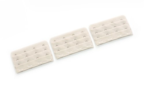 6-pack of Four-hook Bra Extenders - 3 black + 3 beige