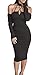 ALAIX Womens Strapless Halter And Matching Sleevelets Bodycon Bandage Dresses