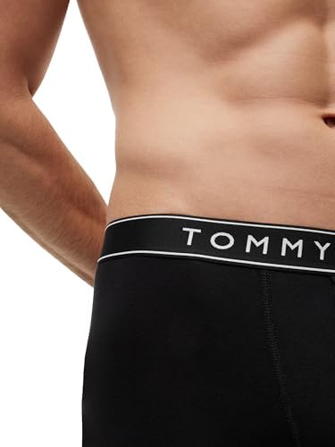 Herren 2er Pack Boxershorts Briefs Button Fly Baumwolle mit Stretch, Schwarz (Black/Black), M
