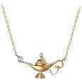 Cykdohy Good Luck Aladdin Magic Genie Lamp Pendant Retro Necklace for Women Classic Dainty Teapot CZ Charm Choker Legend Wishing Necklaces Adjustable Chain Birthday Jewelry Gifts for Wife Mother