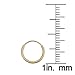 14k Yellow Gold 1mm Thick 10mm Round Tube Endless Hoop Earrings - Very Small Hoops