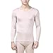 LingDooo Mens Pure Silk Winter Knit Underwear Winter Thermal Long Johns Set V Neck Silk Shirt +Pantsthumb 2