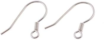 YDT 925 Sterling Silver French Hook Earwires Coil Ear Wire 14*14*0.5mm