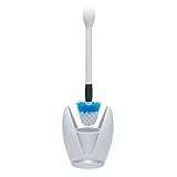 OXO 02369002297 Good Grips Toilet Brush and Canister, White, 5-1/4" Diam. x 18" h