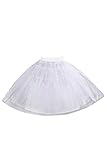 Girls Half Slips Puffy Petticoat Flower Girls Underskirt White