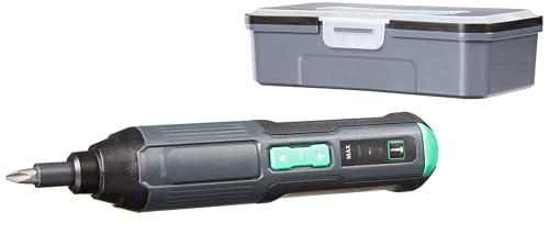 Amazon Basics by SKIL 4V Rechargeable Cordless Stick Screwdriver with 34-Piece…