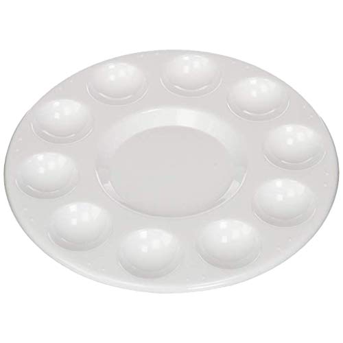 Euone Home, Design Round Professional Plastic Paint Platte Tray White RoundPlatte