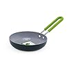 GreenPan-Egg-Mini-Frying-Pan-with-Silicon-Handle-Non-Stick-Toxin-Free-Ceramic-Pan-Oven-Safe-Cookware-127-cm-BlackGreen-Round GreenPan Mini Healthy Ceramic Nonstick, 12.7cm Round Egg Pan, PFAS-Free, Stay Cool Handle, Black