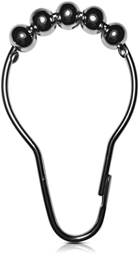 Sturdyware Shower Curtain Rings (Set of 12 Hooks) - 100% Stainless Steel, Polished Chrome
