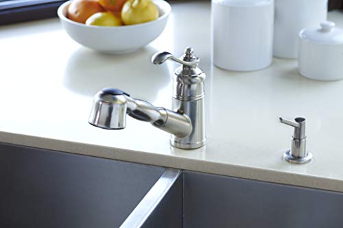 Bainbridge Pull Out Kitchen Faucet (Chrome) by Pacific Bay - This Beautiful Upgrade Features a Dual Setting Sprayer and Swivel Spout