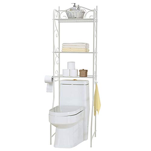 Buy HOME BI Over The Toilet Storage Bathroom Spacesaver, 3 Shelves Etagere Freestanding Bathroom