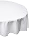 LTC LINENS 90 Inch Round Tablecloth White for Round Table - Stain and Wrinkle Resistant Table Cloth -Washable Polyester Table Cover for Wedding, Party