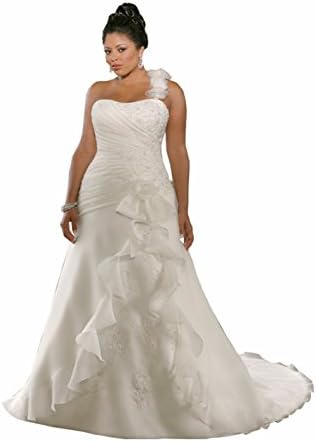 Wedding Family Women's Plus Size Sweetheart Pleat Wedding Dress