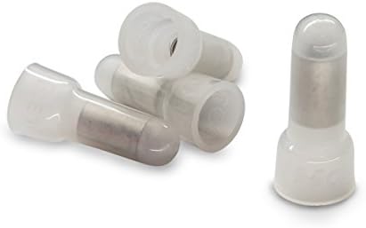 Closed End Crimp Cap, Nylon Wire Connector, Aluminum Tube, CE1, 22-18 Gauge - UL Listed - Pack of 100