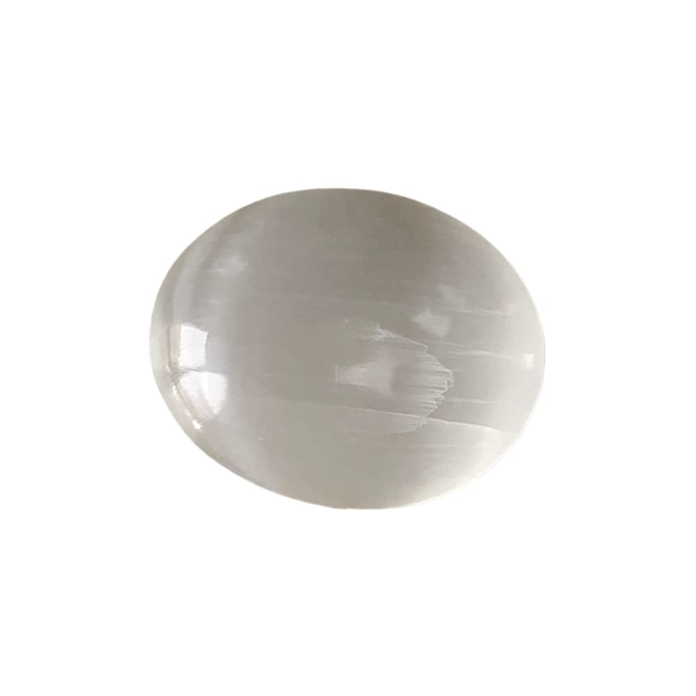 VIE Chakra Palm Stone, Oval, Selenite, 6cm — image 1