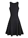 Missufe Women's Sleeveless Racerback Flared Casual Plain Tank Dress