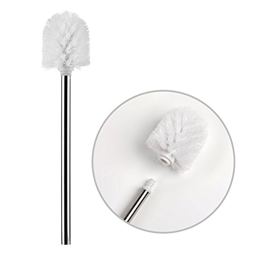 Greenour Toilet Brush 304# Stainless Steel Toilet Bowl Brush Strong Bristles Toilet Bowl Cleaning Brush for Bathroom Toilet with 2 Replacement Brush Head