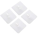 Lancher 4-Pack Adhesive Hooks Holds 50 lbs Suction
