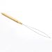 Pack of 5 Wooden Handle Hair Extensions Loop Needle Threader Pulling Hook Tool