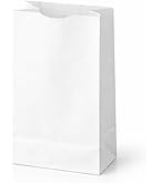 BagDream Paper Lunch Bags 12lb 100Pcs Kraft White Paper Bags Bulk, Bread Bags Paper Snack Bags 7x4.5x13.75 Inches Kraft Sack Lunch Bags - View #2