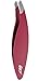 Slice 10457 Combo Tip Tweezer, Slanted & Pointed, Extra Wide Grip, for Fine Hair & Eyebrow Design, Red