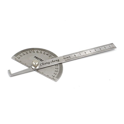 Economic Stainless Steel Round Head Rotary Protractor Angle Ruler Measuring Tool