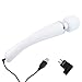 8 Speed Silicone Wireless Therapeutic Massager Wand with 20 Pulsating Patterns - USB Charging Handheld Power Massager Body + Facial for Foot, Legs, Neck, Back, Shoulders (White)