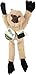 goDog Crazy Tugs Fuzzy Sloth with Chew Guard Technology Plush Dog Toy, Tan Large