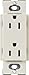 Lutron CAR-15-LA Claro 15-Amp Receptacle, Light Almond