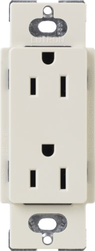 Lutron CARS-15-TR-LA Claro 15-Amp Tamper Resistant Receptacle, Light Almond - Thumbnail 2