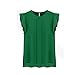 Toraway Blouses, Women Summer Tulip Sleeve Chiffon Blouse Shirt (X-Large, Green)