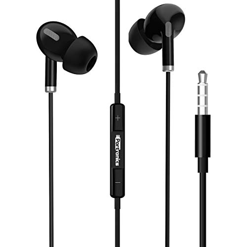 Portronics Conch Delta in-Ear Wired Earphone, 1.2m Tangle Free Cable, in-Line Mic, Noise Reduction, 3.5mm Aux Port and H