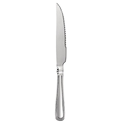 Olympia Bead Cutlery Steak Knives Set (Pack of 12), High Polished Stainless Steel, Size: 225(L) mm / 8 7/8 inch