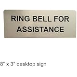 Amazon.com : Please Ring Bell for Assistance Sign - Black