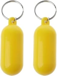 2 Pcs Yellow Floating Keychain Pills-Shape Float
