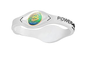 Image of Power Balance Bracelet Hologram Silicone Original Strength And Flexibility Estabilidad Sport Tecnology Neture Body Energy Basketball (M, White-Black)