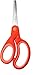 Left Handed Scissors, for Kids and Schools, Soft Grip, by Kinderific, Pack of 6 (Classic)