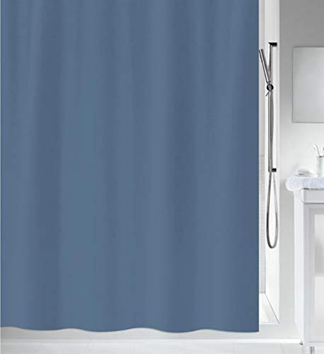 Spirella Primo Collection, Textile Shower Curtain, 120 x 200, 100% Polyester, Blue