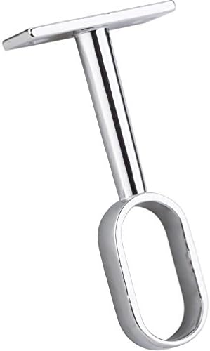 One Oval-Chrome-Middle Closet Bracket For Oval Closet Rod-