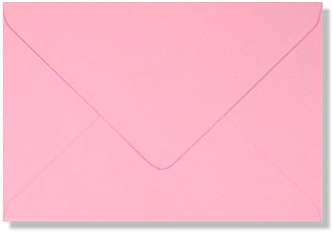 50 C6 Pastel Pink Coloured Envelopes - Packed by the CandyRushTM Charity - (114x162mm approx. 4x6") For Greetings Cards Crafts & Party Invitations