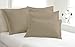FRESH IDEAS Poplin Tailored Pillow Sham, Euro, 26x26 inches, Mocha