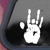 Jerry Garcia Handprint Grateful Dead White Decal Sticker White Decal Sticker