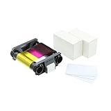 Evolis Badgy200 YMCKO Ribbon + 30 Mil Cards Supplies Kit