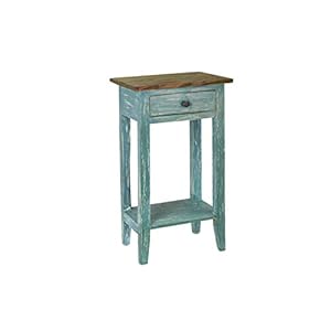 Antique Revival Avignon Side Table Blue Beachfront Decor