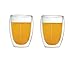 Rhysens Double Wall Glass Coffee Mug or Tea Cup,12oz,Set of 2