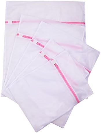 [5 Pack] Emoh Wash Bag for Lingerie, Delicates, Bra, Socks, Sweaters, Utral Fine Mesh Laundry Bag- 1 Jumbo, 2 Extra Large &amp; 2 Medium