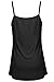 BEPEI Spaghetti Strap Tank Top, Sleeveless Cami Shirts Summer Beach Comfy Wear,Black,Medium