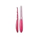 Huluwa Heated Eyelash Curler Stylish Portable Lasting Electric Heated Eyelash Brush Pen Beauty Makeup Tool, Red(New Version)